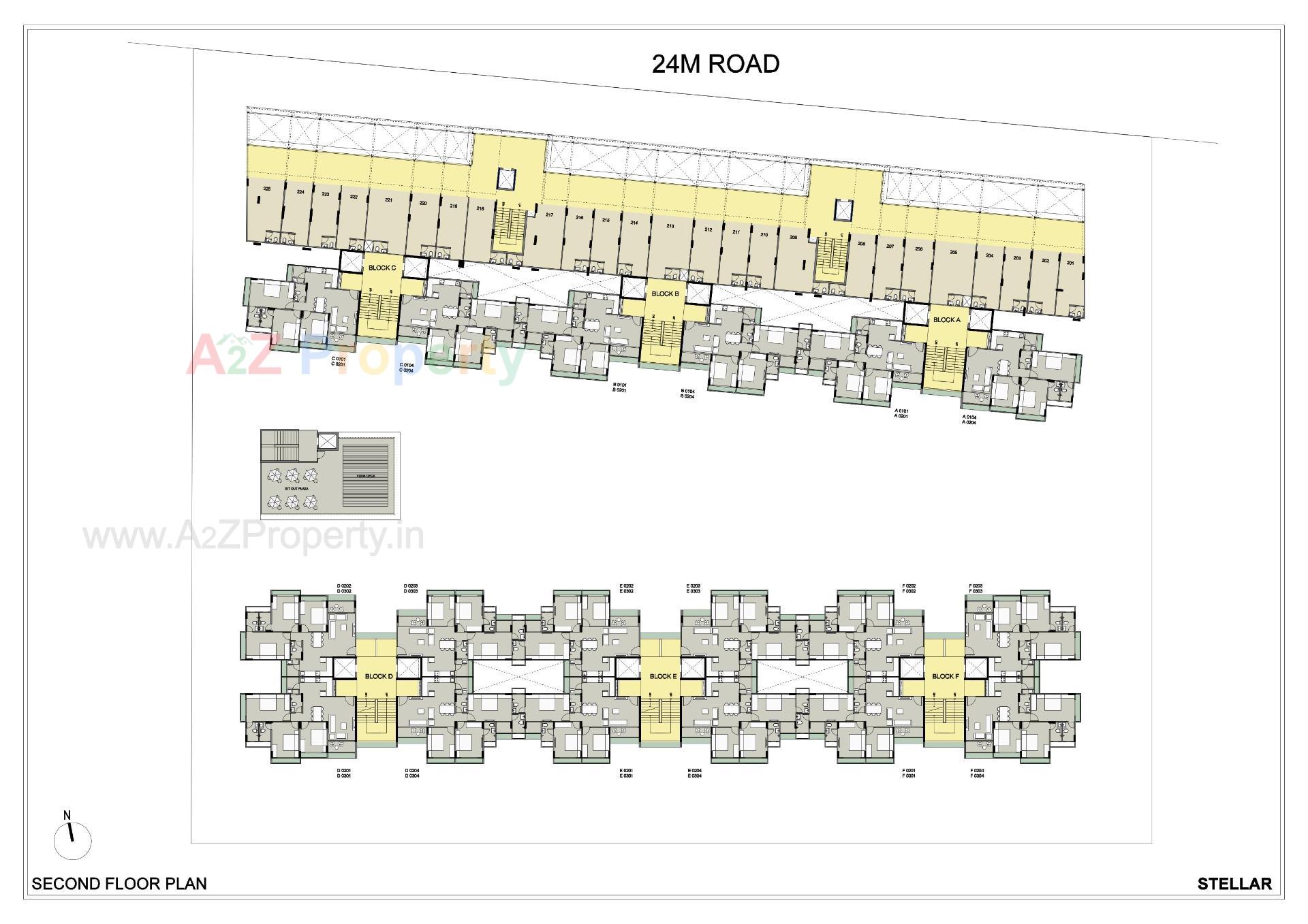 Layout of real estate project Saanvi Nirman Stellar located at Ghuma, Ahmedabad, Gujarat