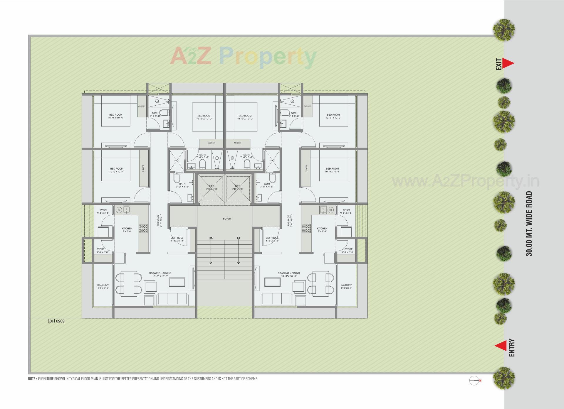 Layout of real estate project Saanvi Sky located at Zundal, Ahmedabad, Gujarat