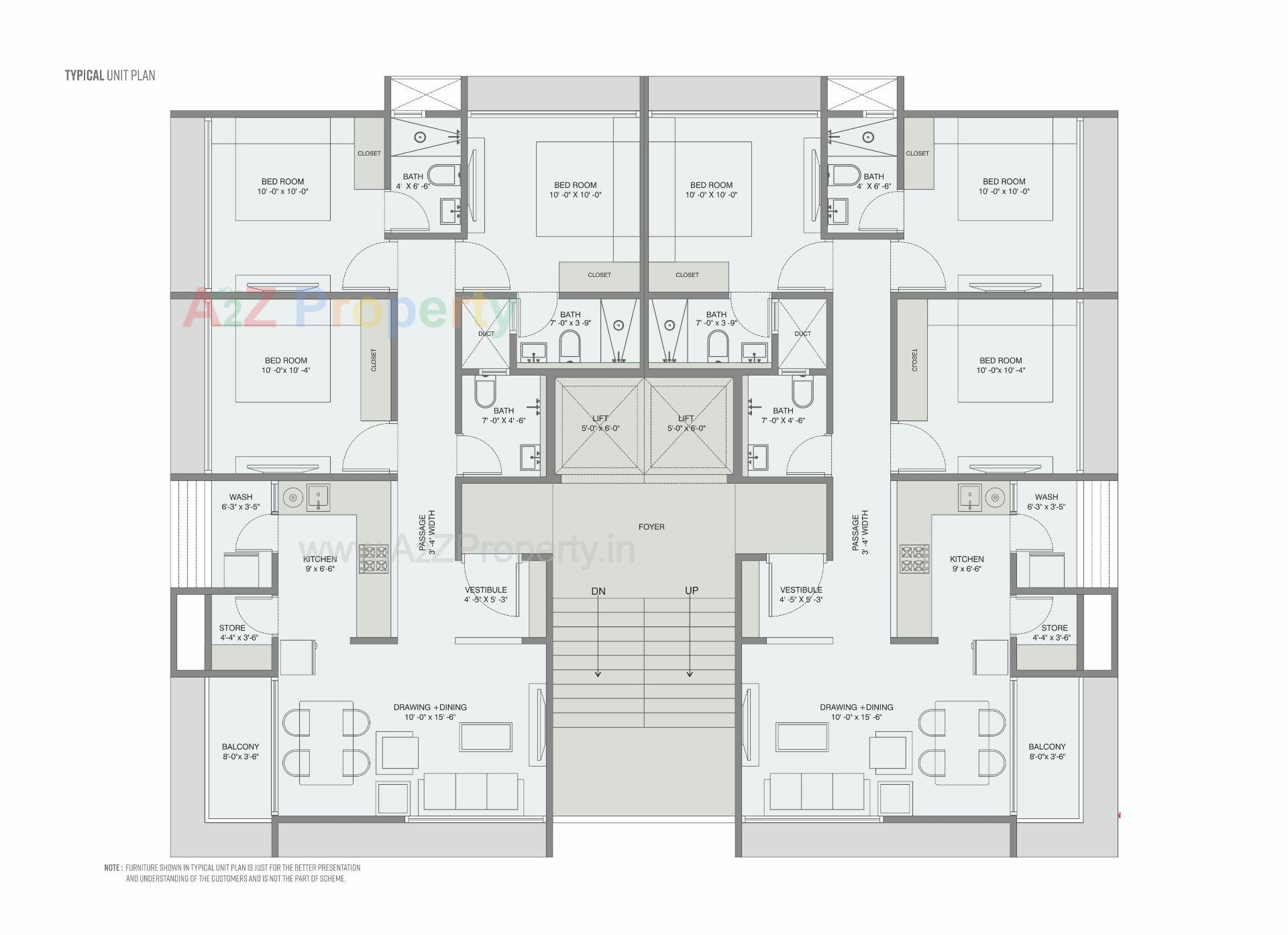 Layout of real estate project Saanvi Sky located at Zundal, Ahmedabad, Gujarat