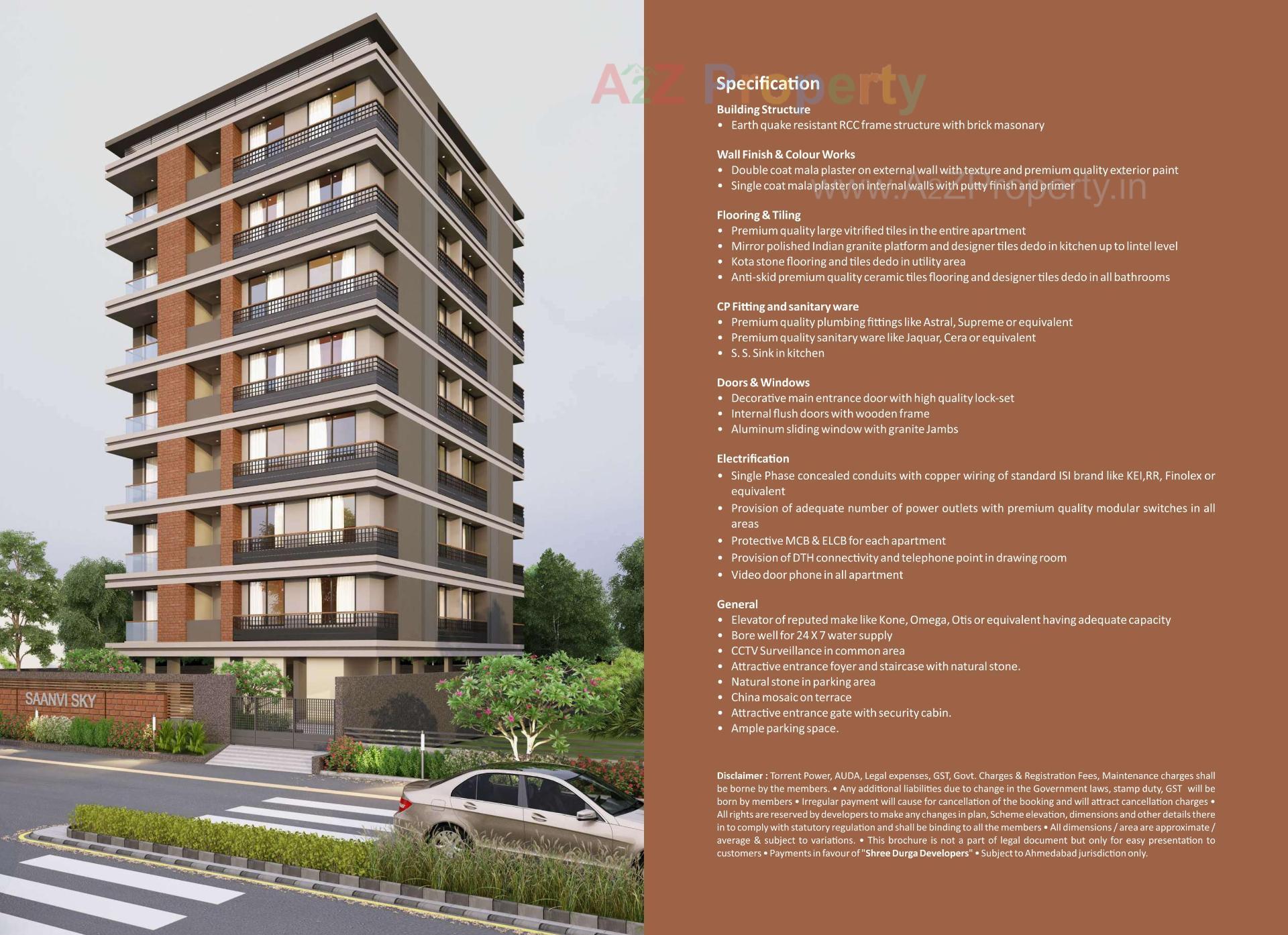 3D Elevation of real estate project Saanvi Sky located at Zundal, Ahmedabad, Gujarat