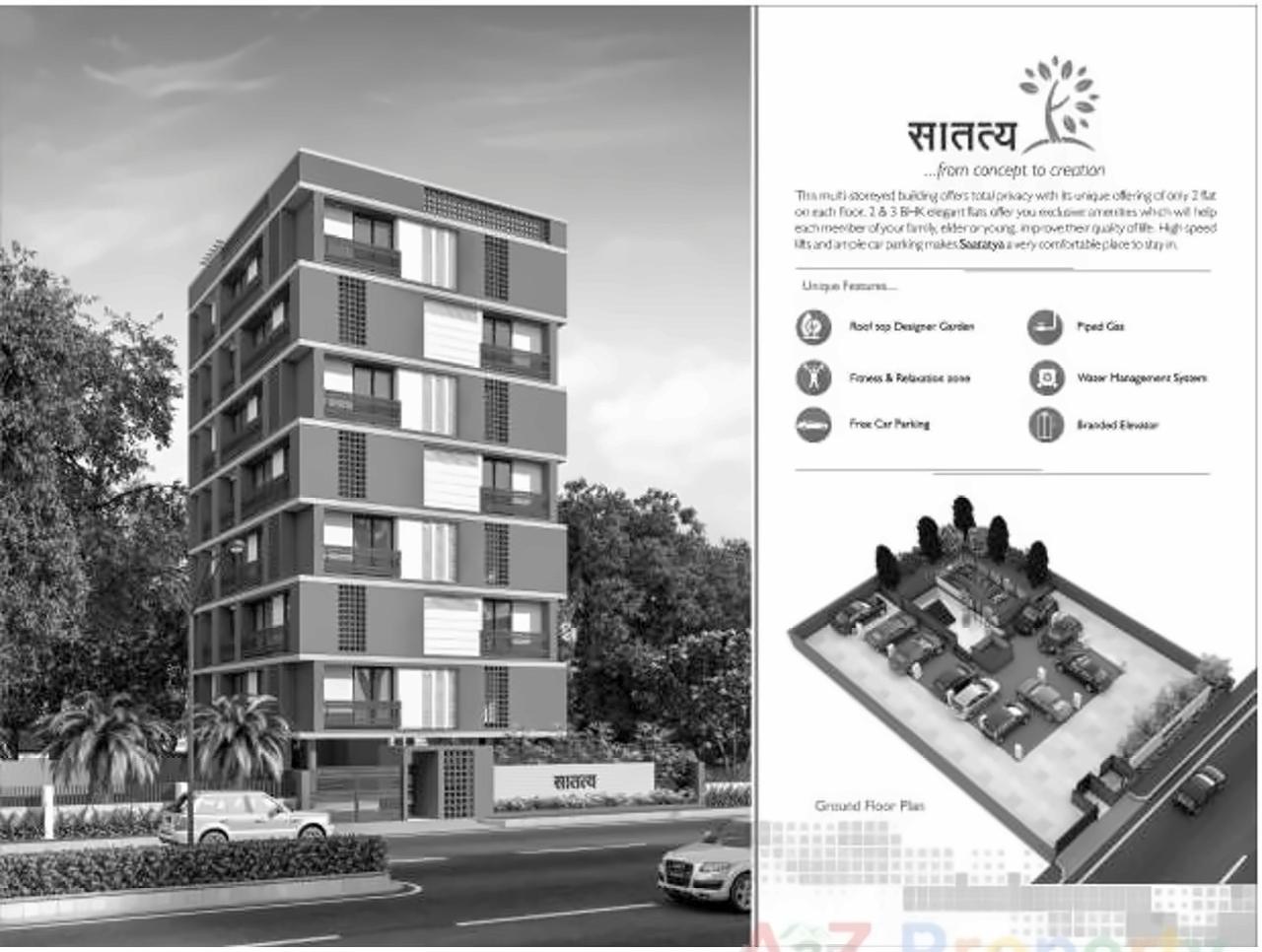3D Elevation of real estate project Saatatya located at Chandkheda, Ahmedabad, Gujarat