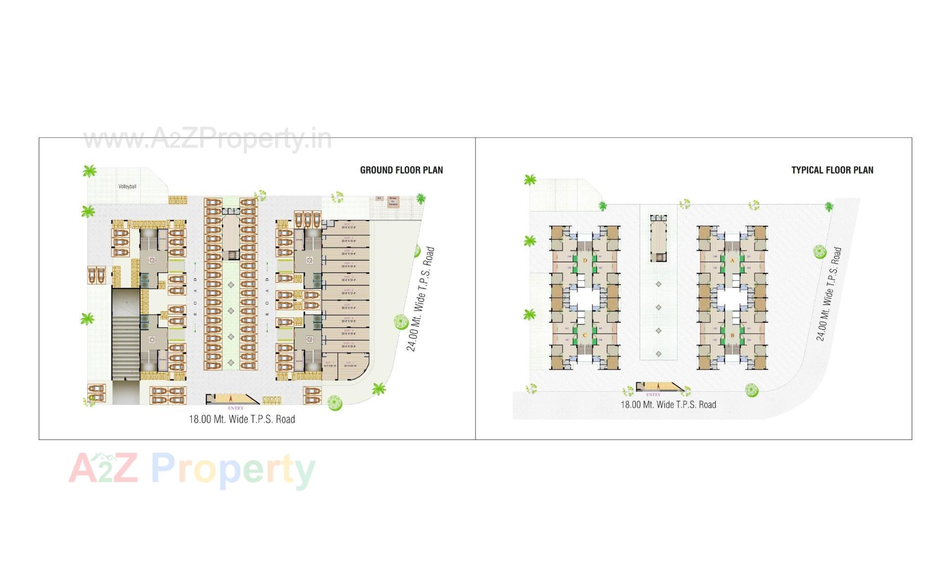 Layout of real estate project Sadguru Air located at Vinzol, Ahmedabad, Gujarat