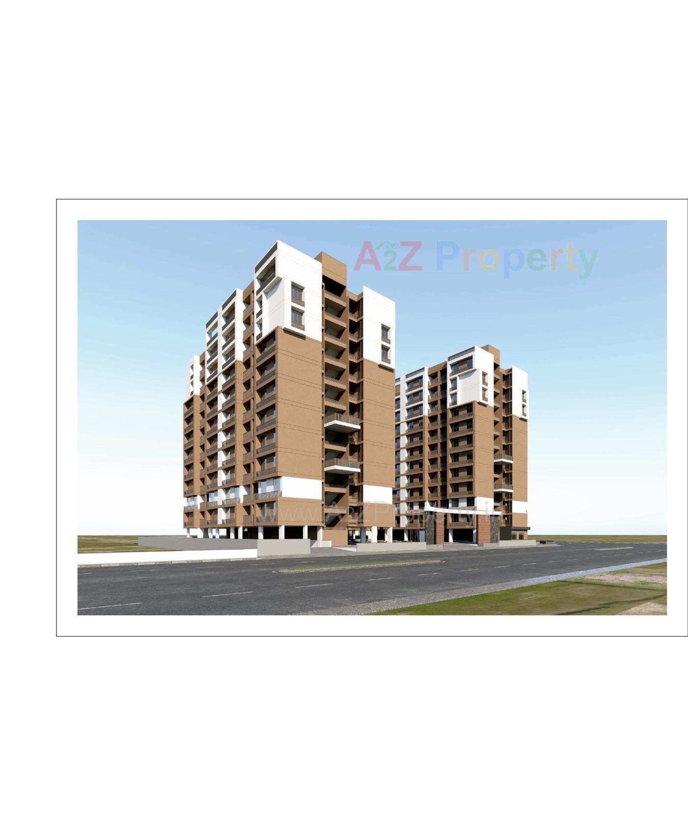 3D Elevation of real estate project Sadguru Air located at Vinzol, Ahmedabad, Gujarat