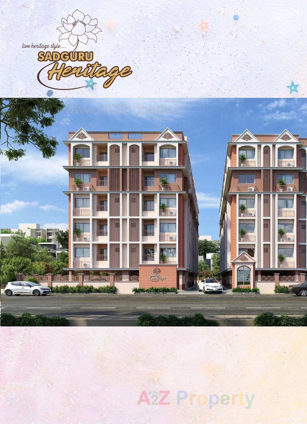 3D Elevation of real estate project Sadguru Heritage located at Vinzol, Ahmedabad, Gujarat