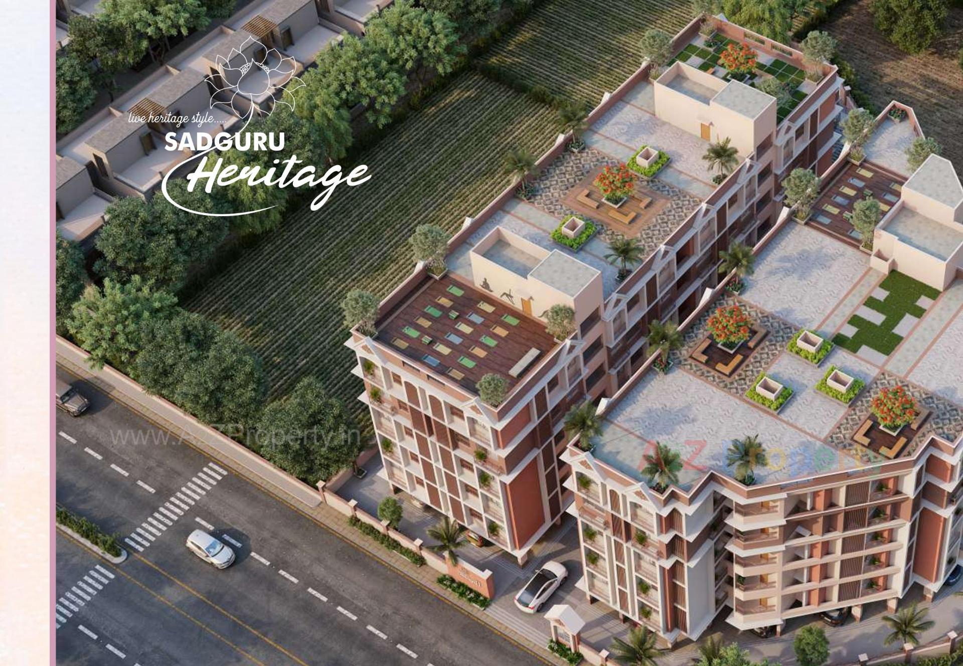 3D Elevation of real estate project Sadguru Heritage located at Vinzol, Ahmedabad, Gujarat