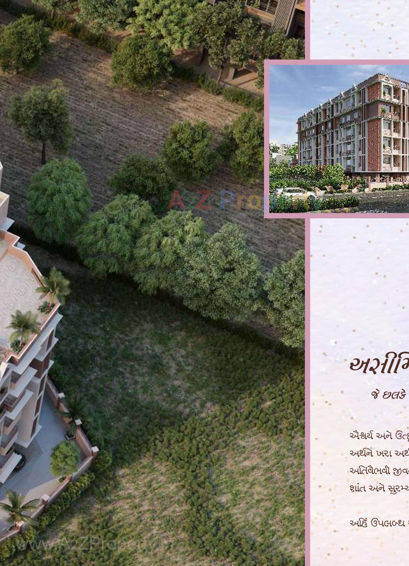 3D Elevation of real estate project Sadguru Heritage located at Vinzol, Ahmedabad, Gujarat