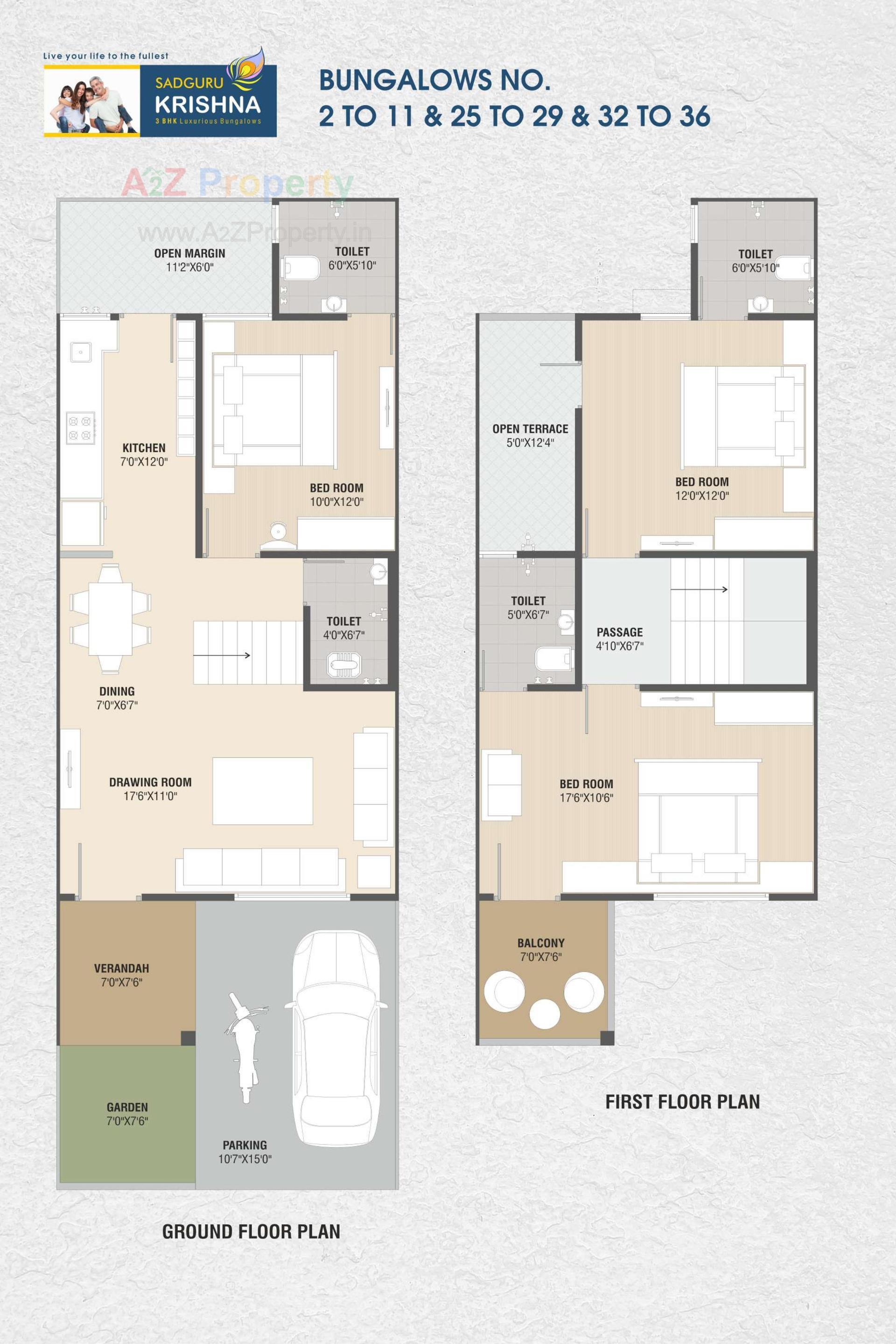 Layout of real estate project Sadguru Krishna Bunglows located at Hathijan, Ahmedabad, Gujarat