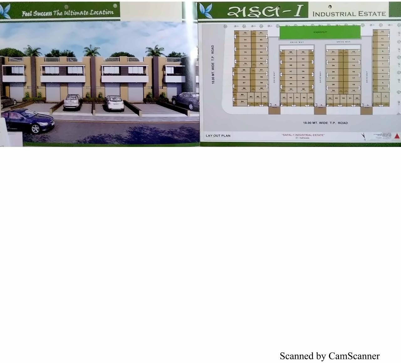 Layout of real estate project Safal Industrial Estate located at Kathwada, Ahmedabad, Gujarat