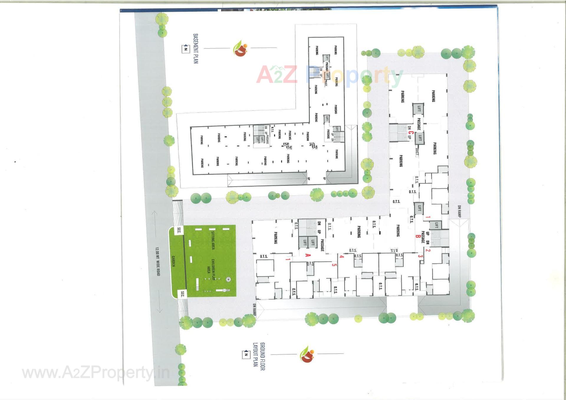 Layout of real estate project Saffron Binory Residency located at Vejalpur, Ahmedabad, Gujarat