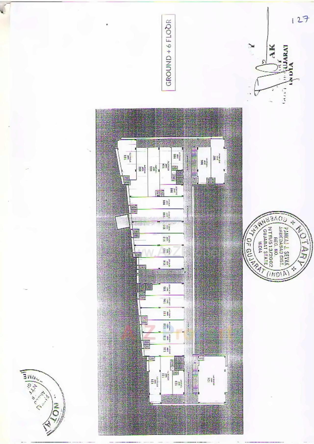 Layout of real estate project Saffron Business Park located at Ghodasar, Ahmedabad, Gujarat