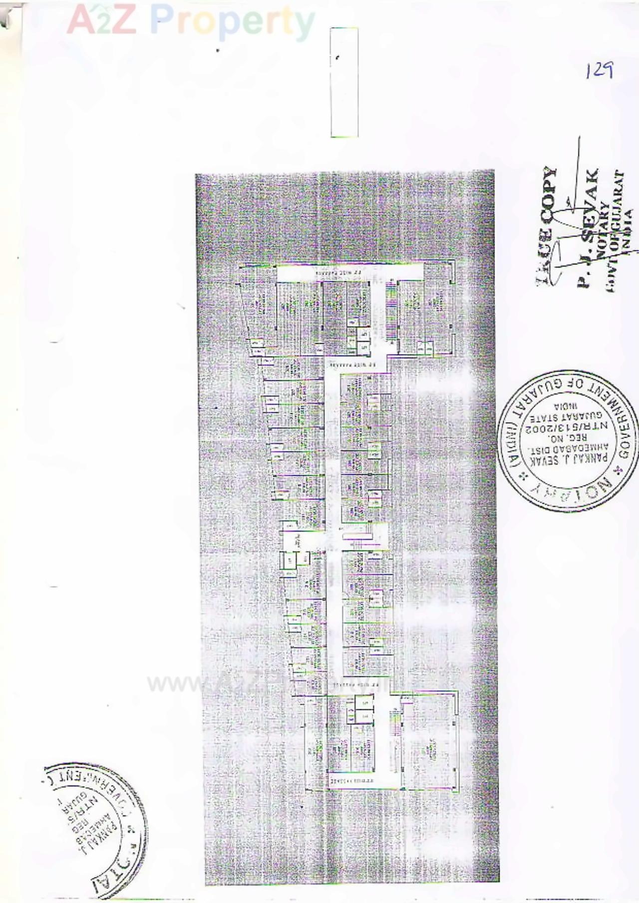 Layout of real estate project Saffron Business Park located at Ghodasar, Ahmedabad, Gujarat
