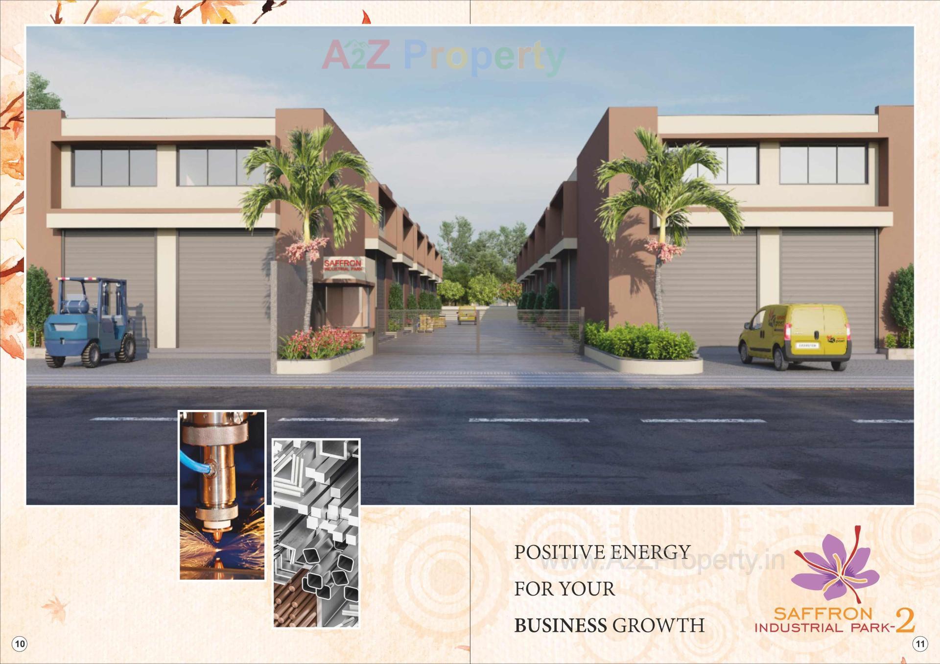 3D Elevation of real estate project Saffron Industrial Park located at Bhuvaldi, Ahmedabad, Gujarat