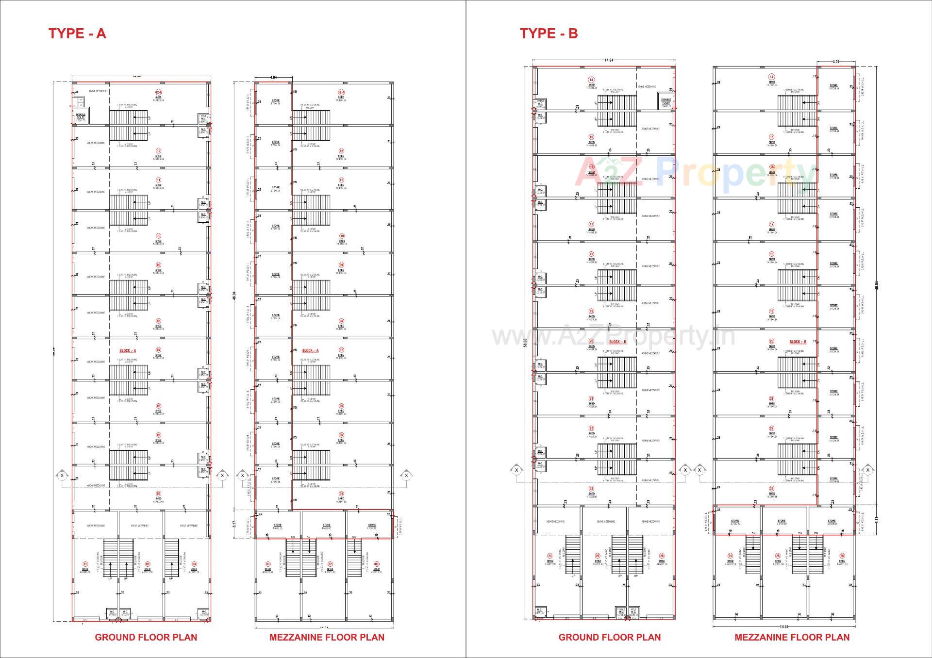 Layout of real estate project Saffron Industrial Park located at Bhuvaldi, Ahmedabad, Gujarat