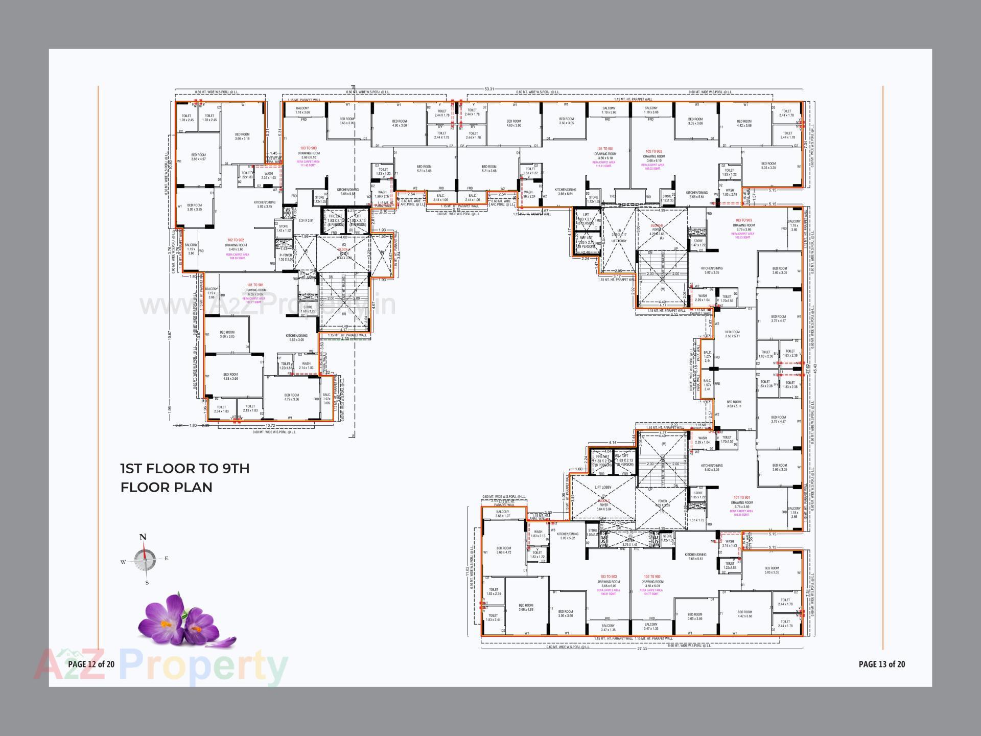 Layout of real estate project Saffron Valley located at Nikol, Ahmedabad, Gujarat