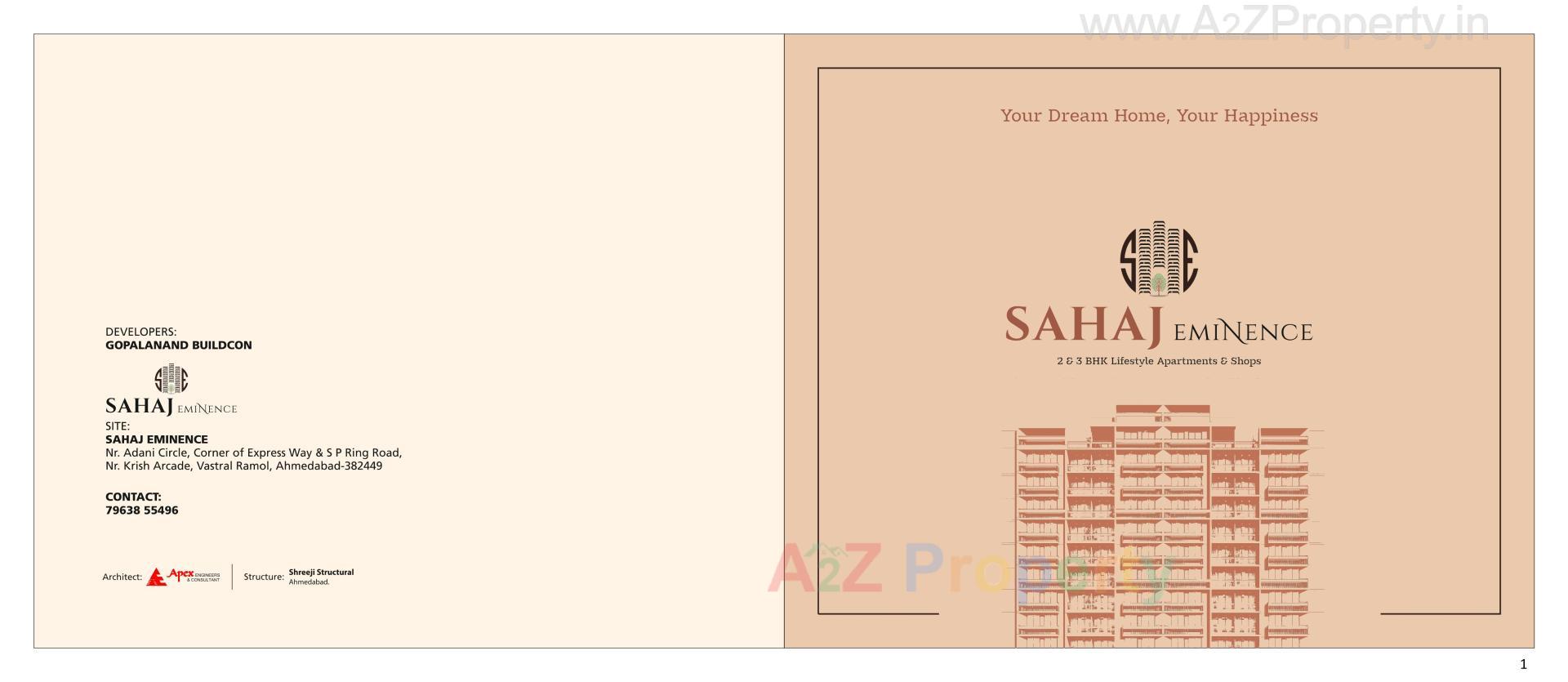  of real estate project Sahaj Eminence located at Ramol, Ahmedabad, Gujarat