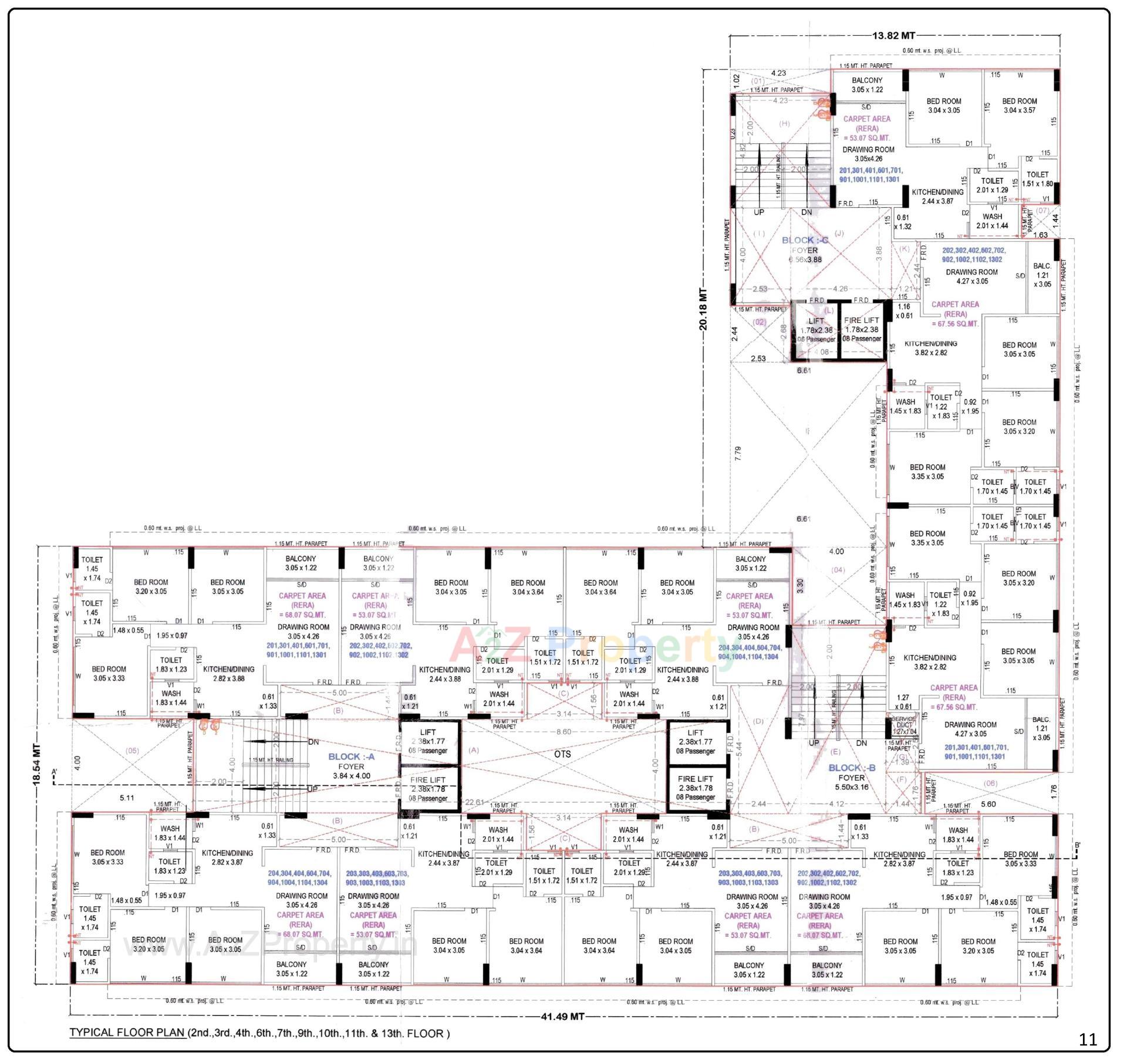 Layout of real estate project Sahaj Eminence located at Ramol, Ahmedabad, Gujarat