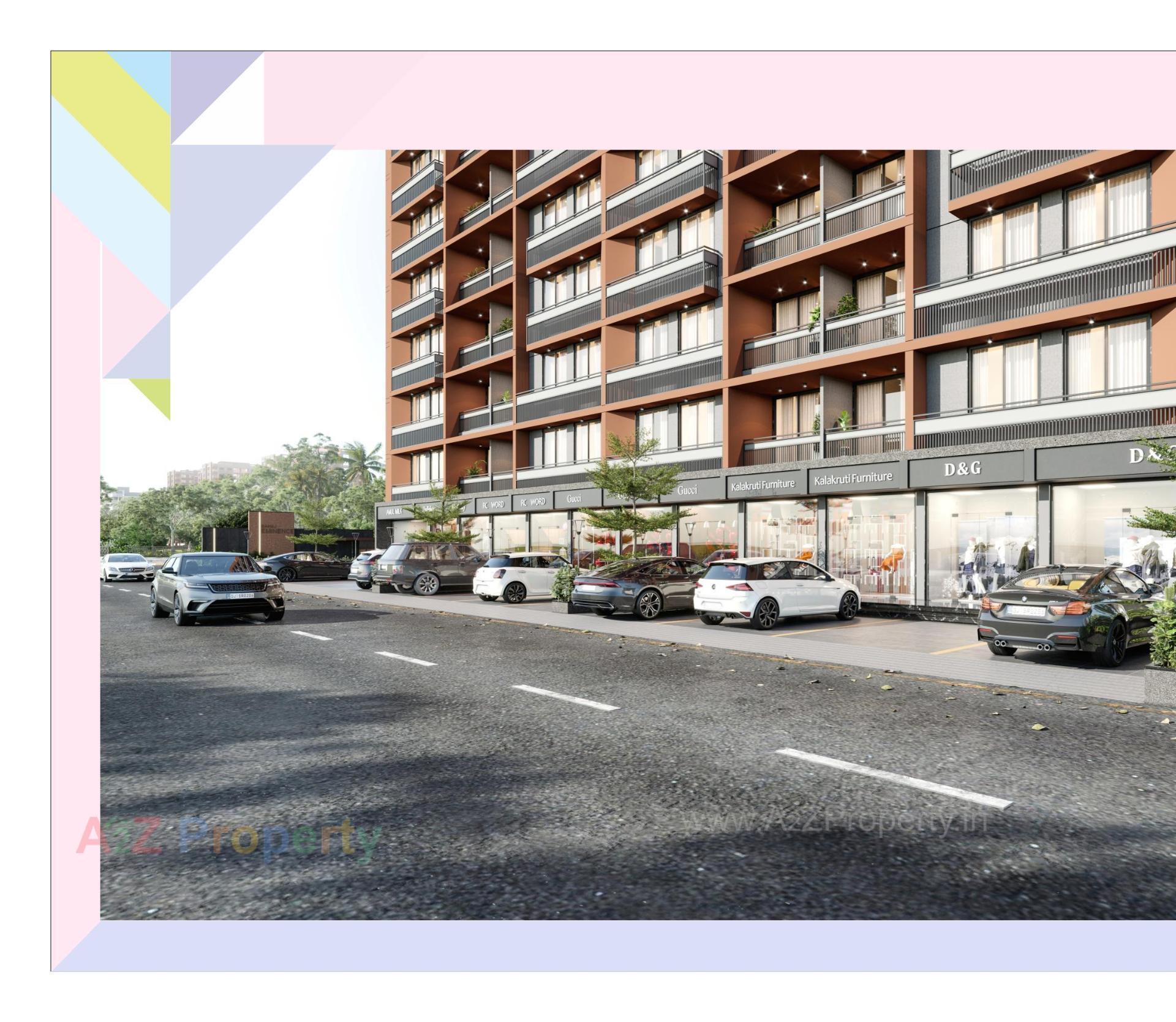 3D Elevation of real estate project Sahaj Eminence located at Ramol, Ahmedabad, Gujarat