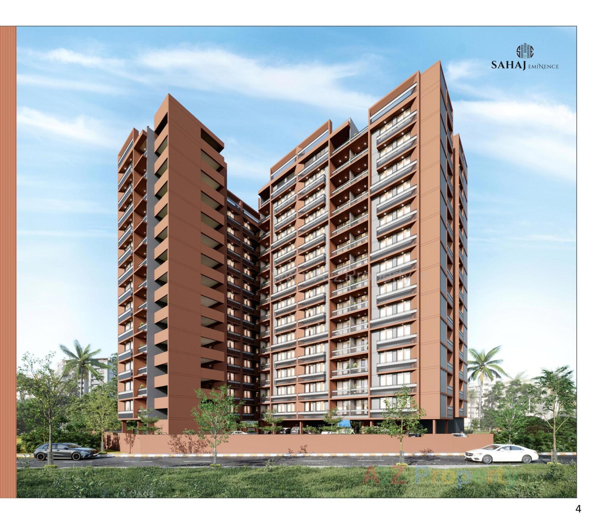 3D Elevation of real estate project Sahaj Eminence located at Ramol, Ahmedabad, Gujarat