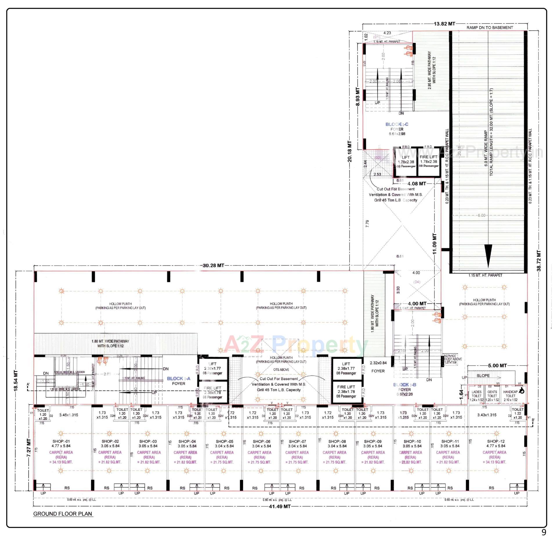 Layout of real estate project Sahaj Eminence located at Ramol, Ahmedabad, Gujarat
