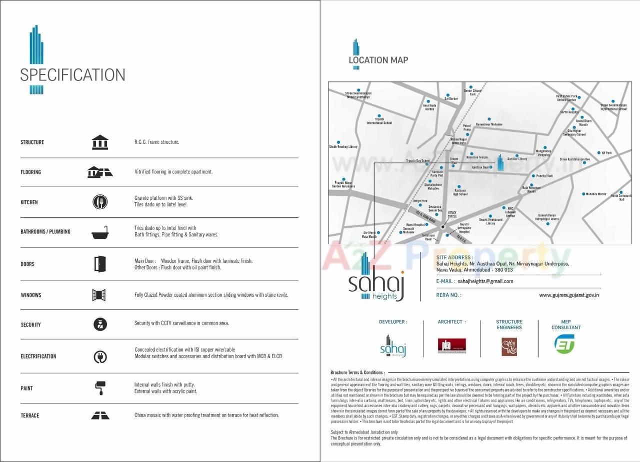  of real estate project Sahaj Heights located at Wadaj, Ahmedabad, Gujarat