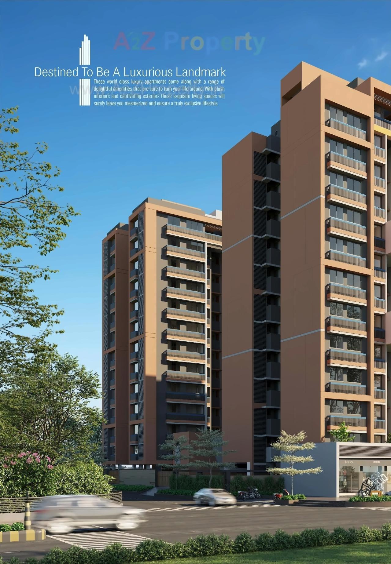 3D Elevation of real estate project Sahaj Heights located at Wadaj, Ahmedabad, Gujarat