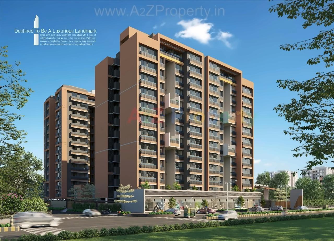 3D Elevation of real estate project Sahaj Heights located at Wadaj, Ahmedabad, Gujarat