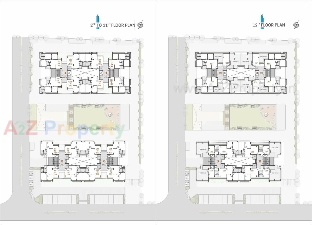 Layout of real estate project Sahaj Heights located at Wadaj, Ahmedabad, Gujarat