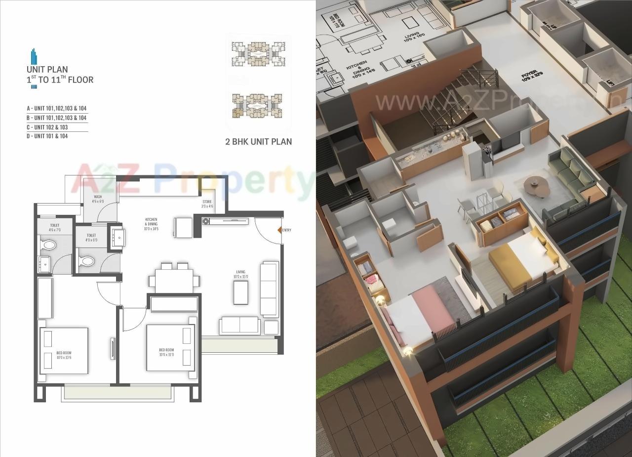 Layout of real estate project Sahaj Heights located at Wadaj, Ahmedabad, Gujarat