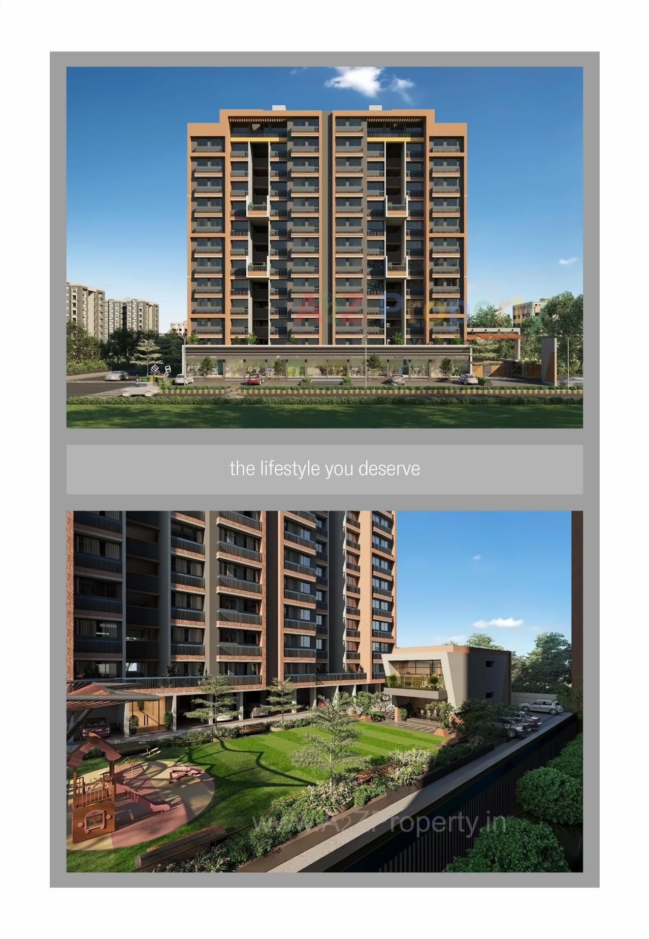 3D Elevation of real estate project Sahaj Heights located at Wadaj, Ahmedabad, Gujarat