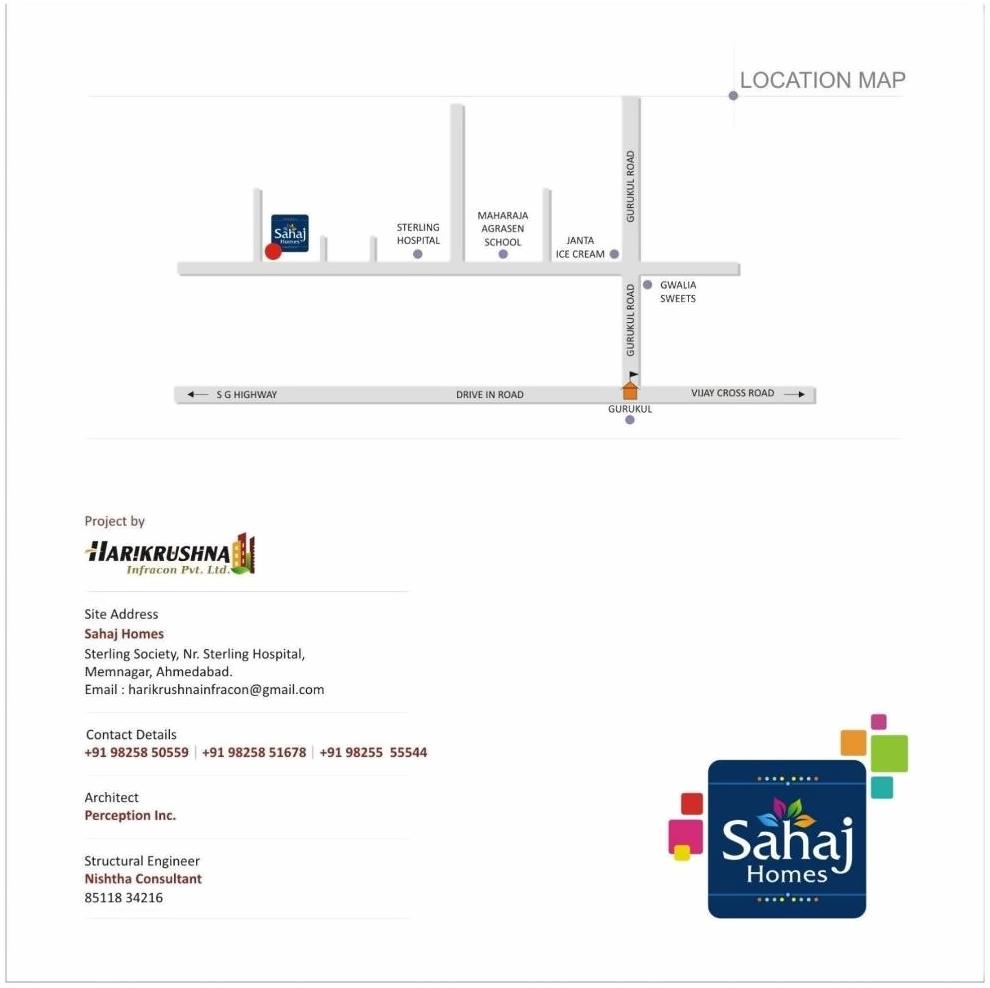  of real estate project Sahaj Homes located at Memnagar, Ahmedabad, Gujarat