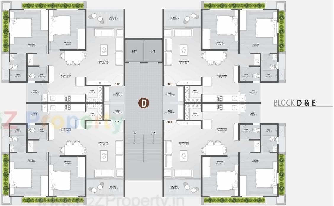 Layout of real estate project Sahaj Prime located at Gota, Ahmedabad, Gujarat