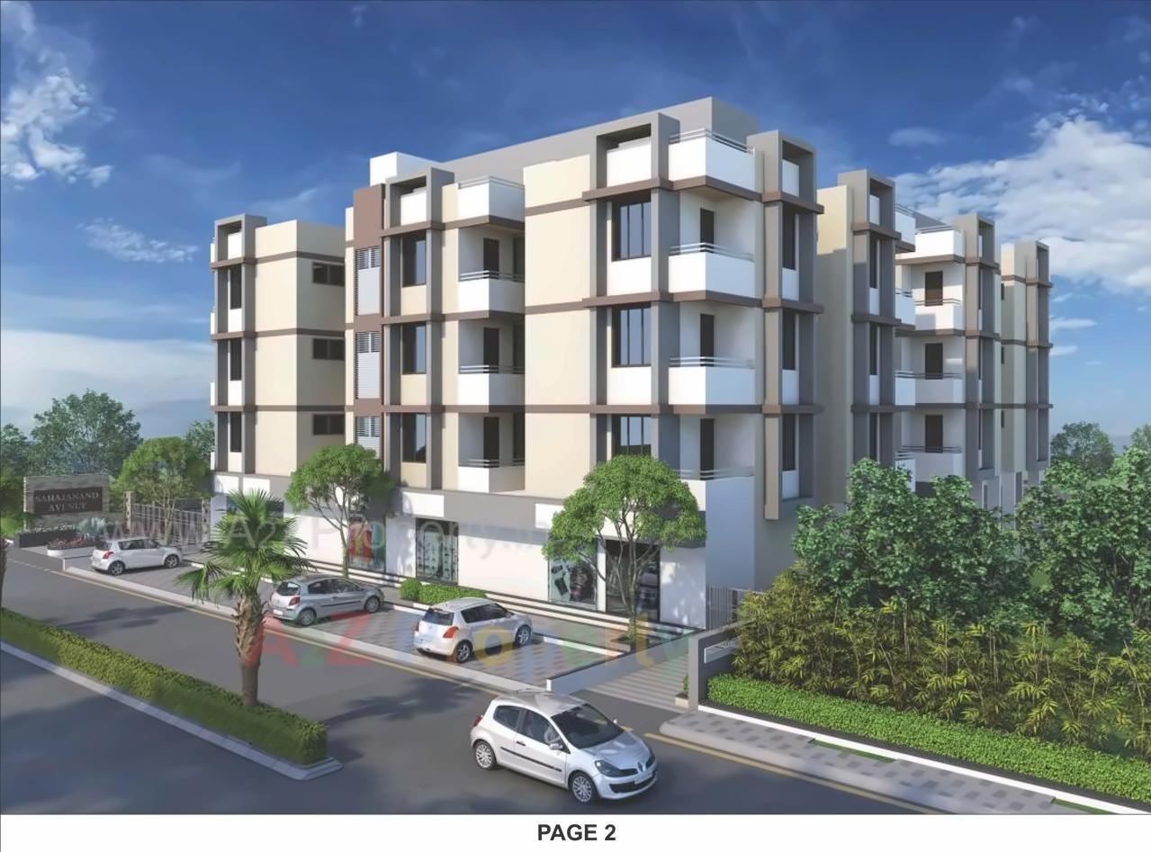 3D Elevation of real estate project Sahajanand Avenue located at Singrva, Ahmedabad, Gujarat