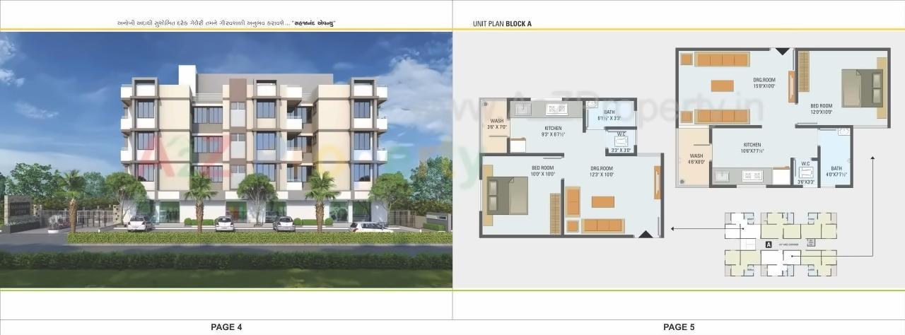 Layout of real estate project Sahajanand Avenue located at Singrva, Ahmedabad, Gujarat