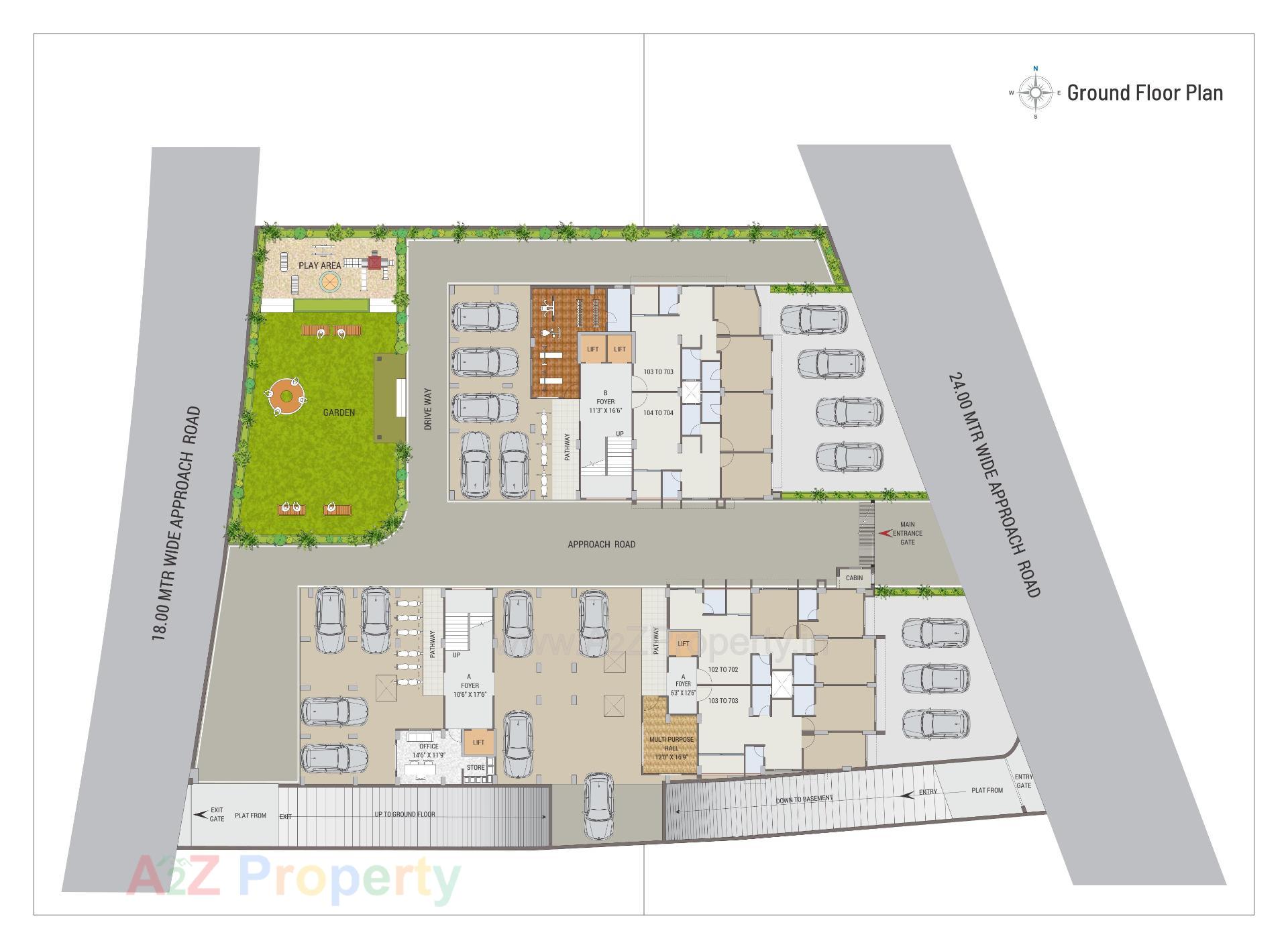 Layout of real estate project Sahajanand Exotica located at Vatva, Ahmedabad, Gujarat