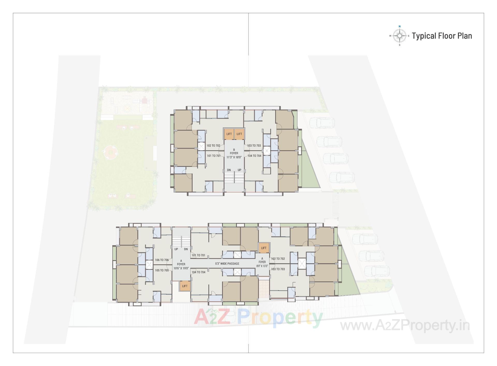 Layout of real estate project Sahajanand Exotica located at Vatva, Ahmedabad, Gujarat