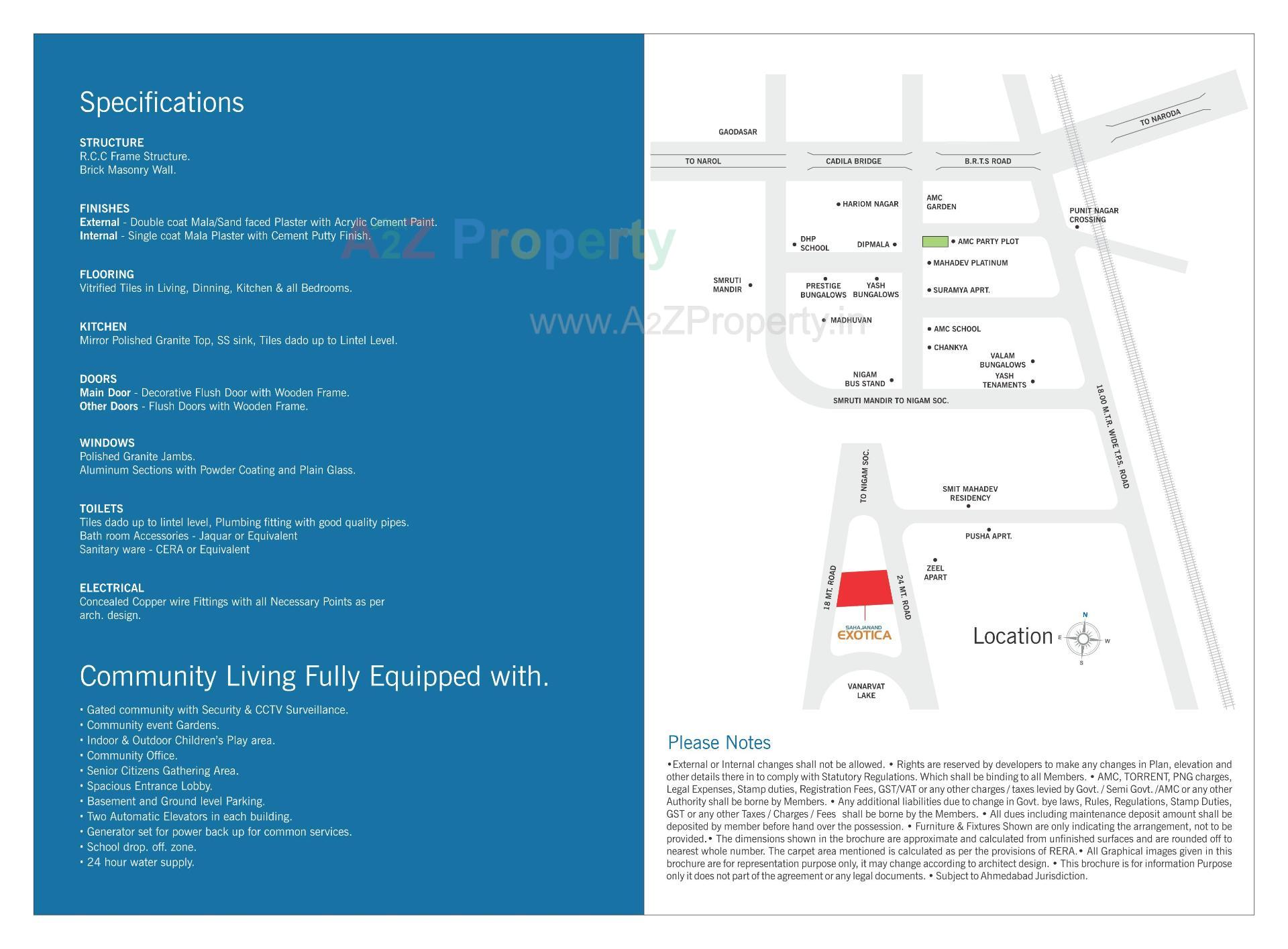  of real estate project Sahajanand Exotica located at Vatva, Ahmedabad, Gujarat