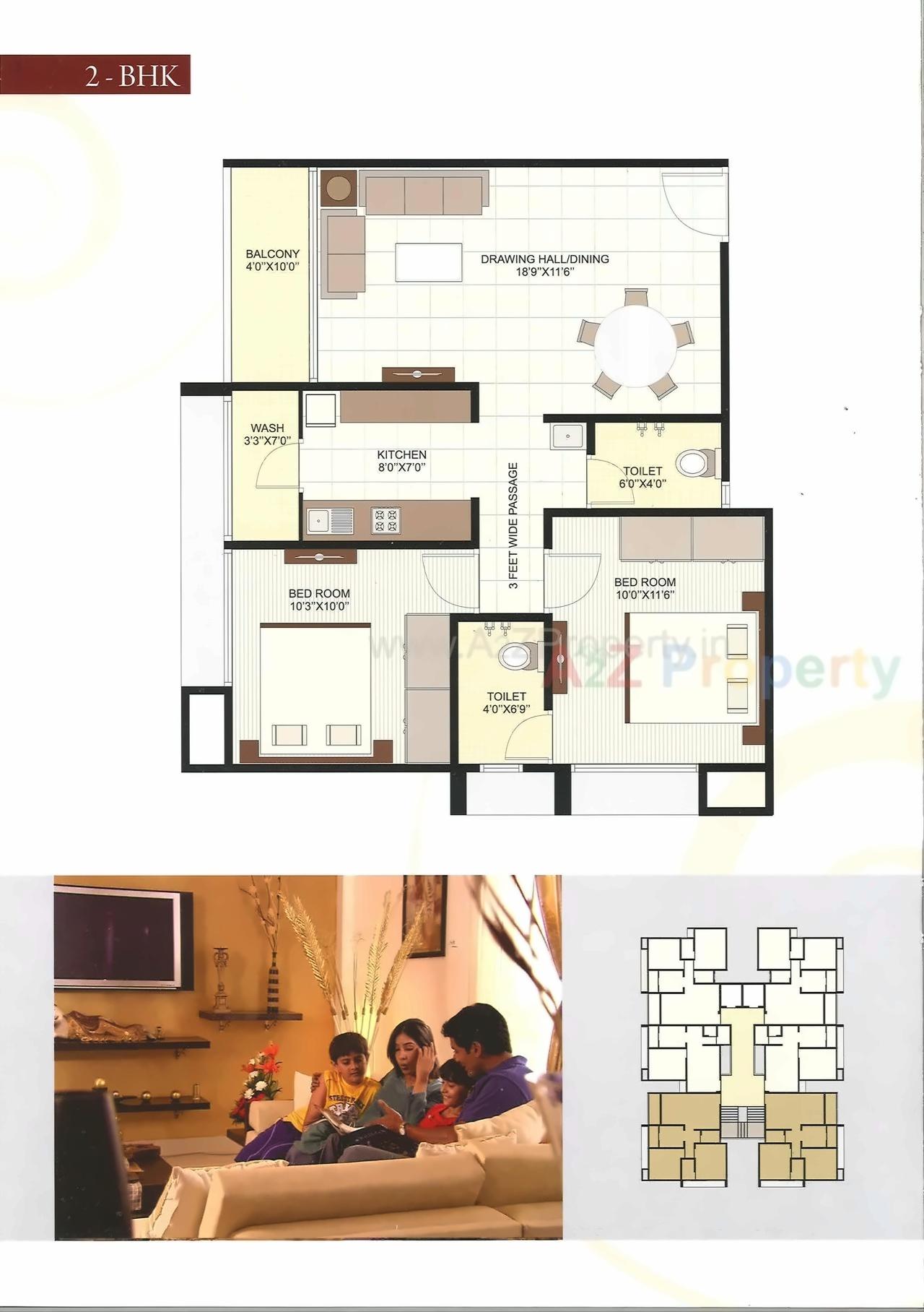 Layout of real estate project Sahajanand Harmony located at City, Ahmedabad, Gujarat