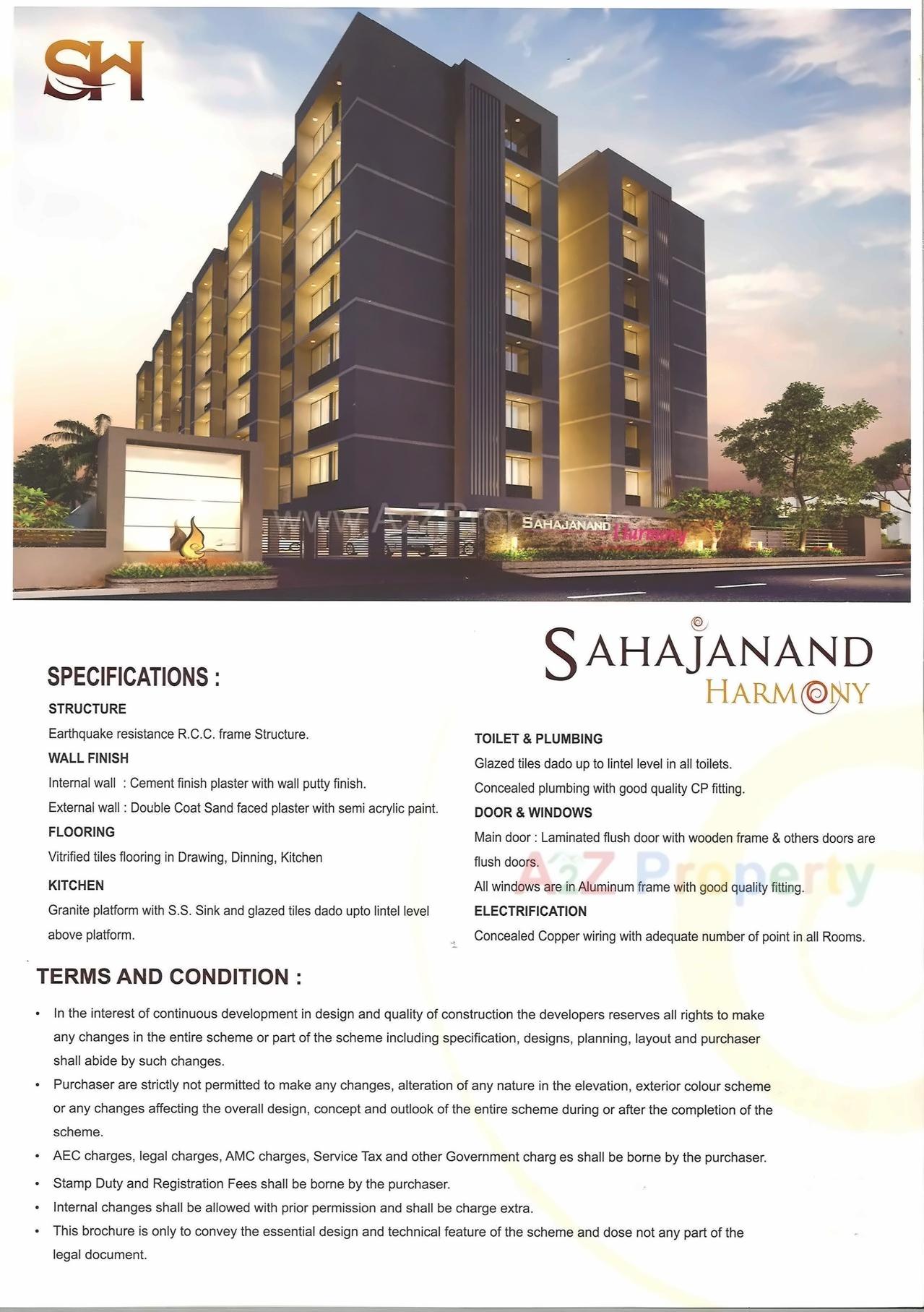 3D Elevation of real estate project Sahajanand Harmony located at City, Ahmedabad, Gujarat