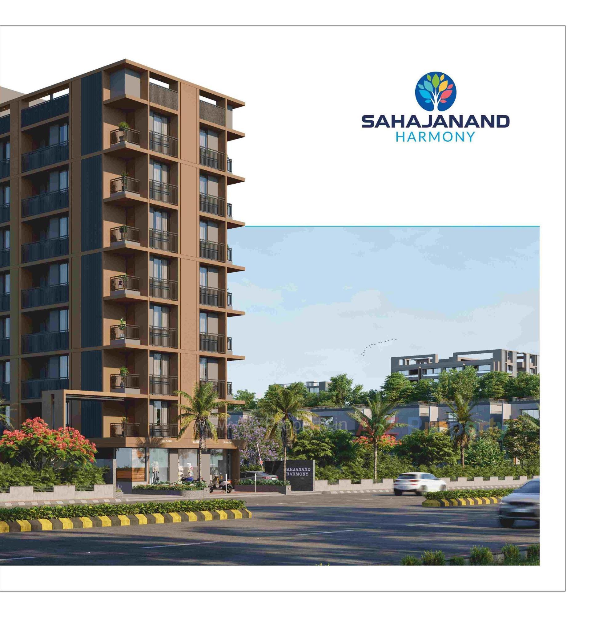 3D Elevation of real estate project Sahajanand Harmony located at Vatva, Ahmedabad, Gujarat
