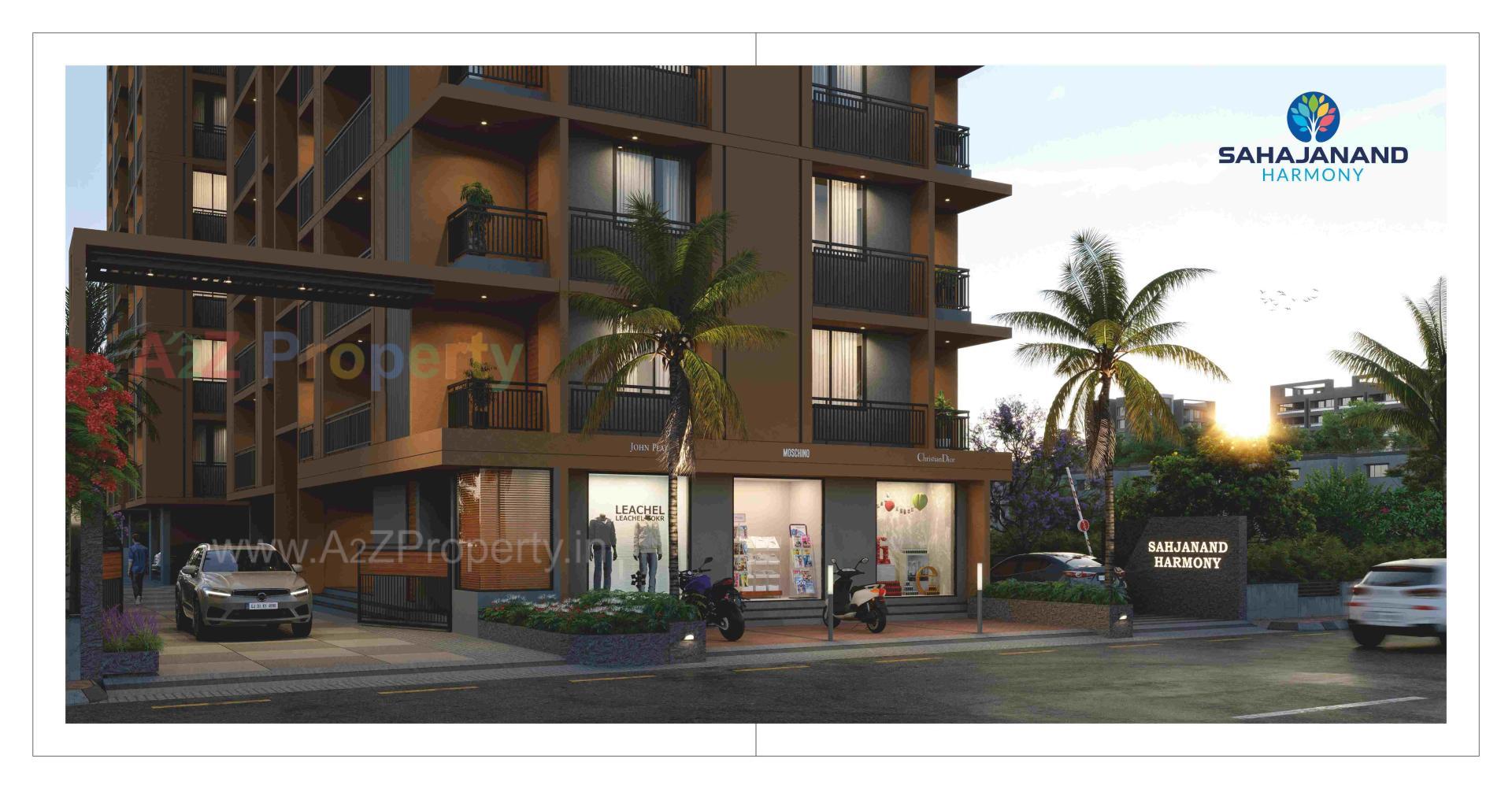 3D Elevation of real estate project Sahajanand Harmony located at Vatva, Ahmedabad, Gujarat