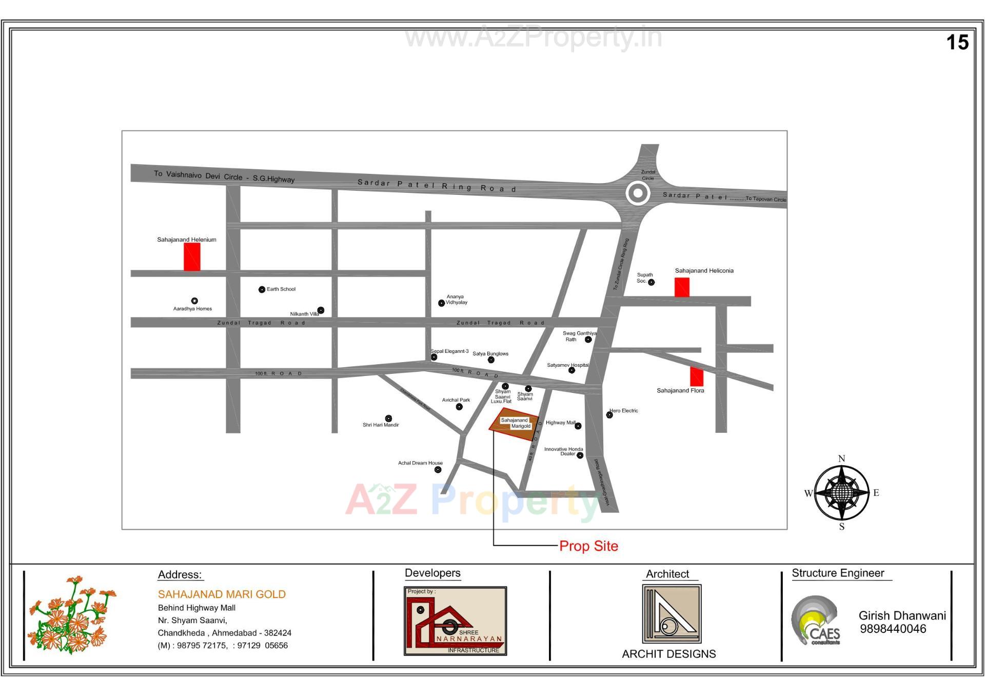  of real estate project Sahajanand Marigold located at Chandkheda, Ahmedabad, Gujarat