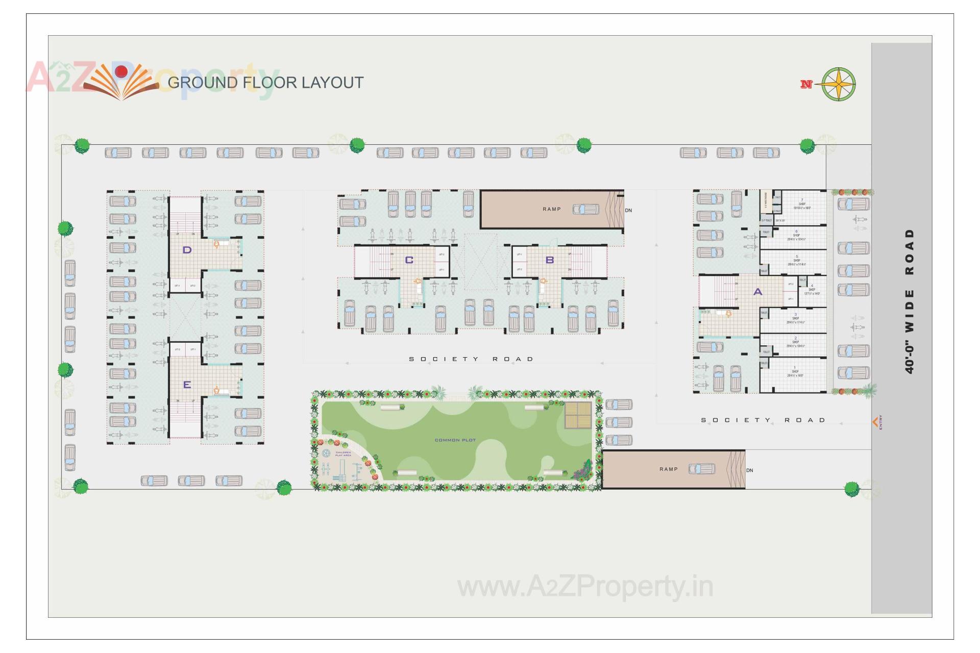 Layout of real estate project Sahajanand Vatika located at Khokhara, Ahmedabad, Gujarat