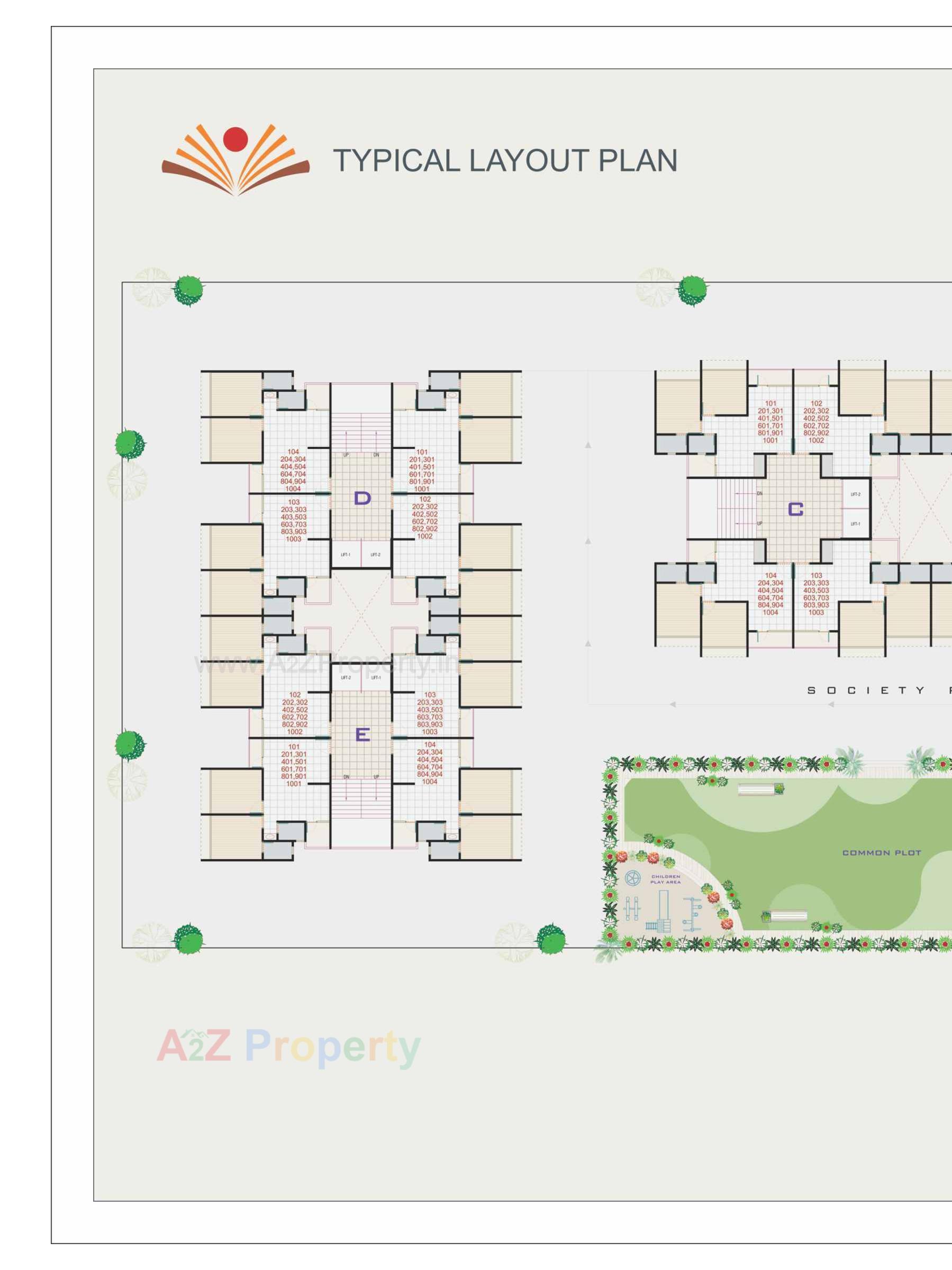 Layout of real estate project Sahajanand Vatika located at Khokhara, Ahmedabad, Gujarat