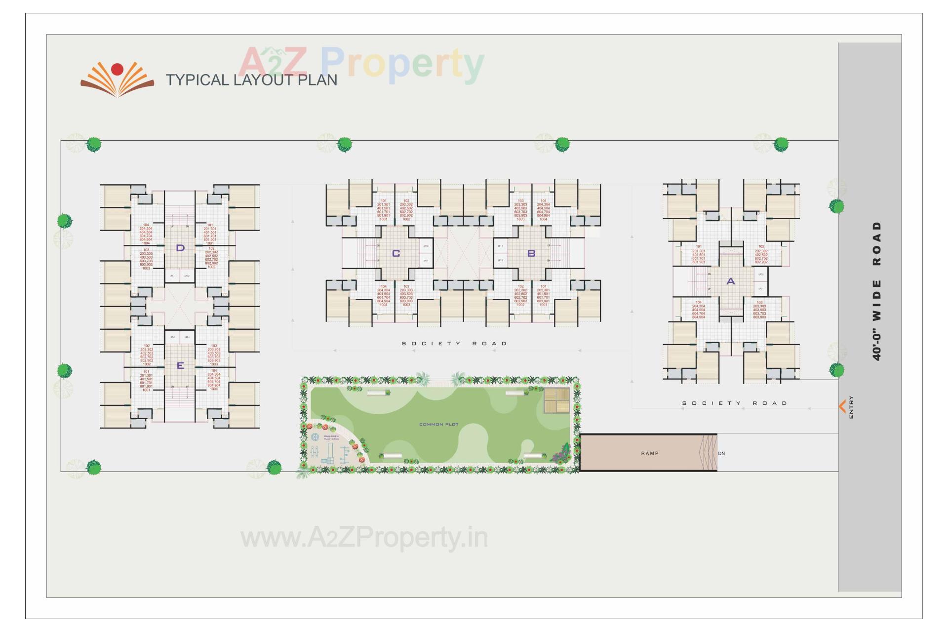 Layout of real estate project Sahajanand Vatika located at Khokhara, Ahmedabad, Gujarat