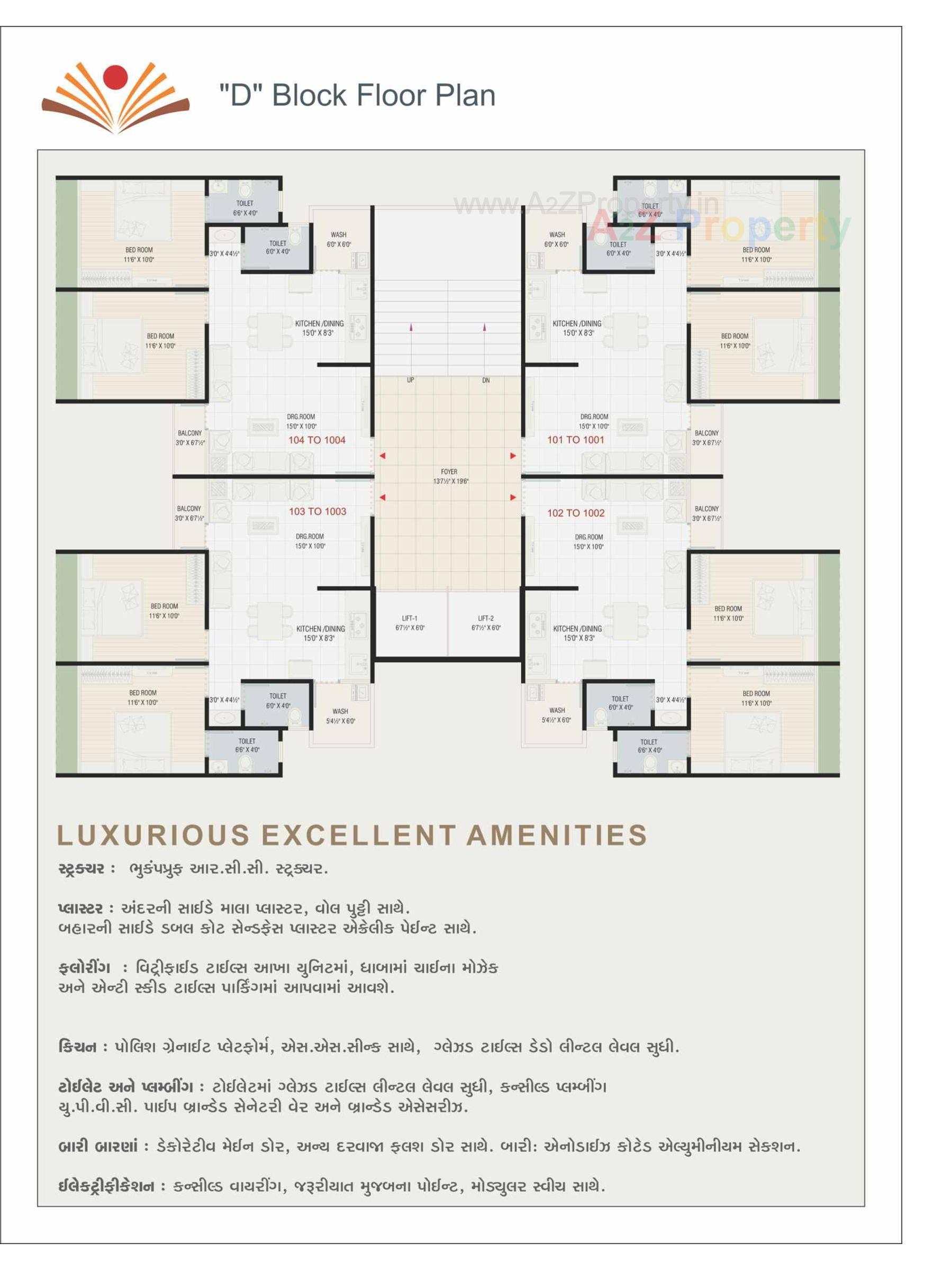 Layout of real estate project Sahajanand Vatika located at Khokhara, Ahmedabad, Gujarat