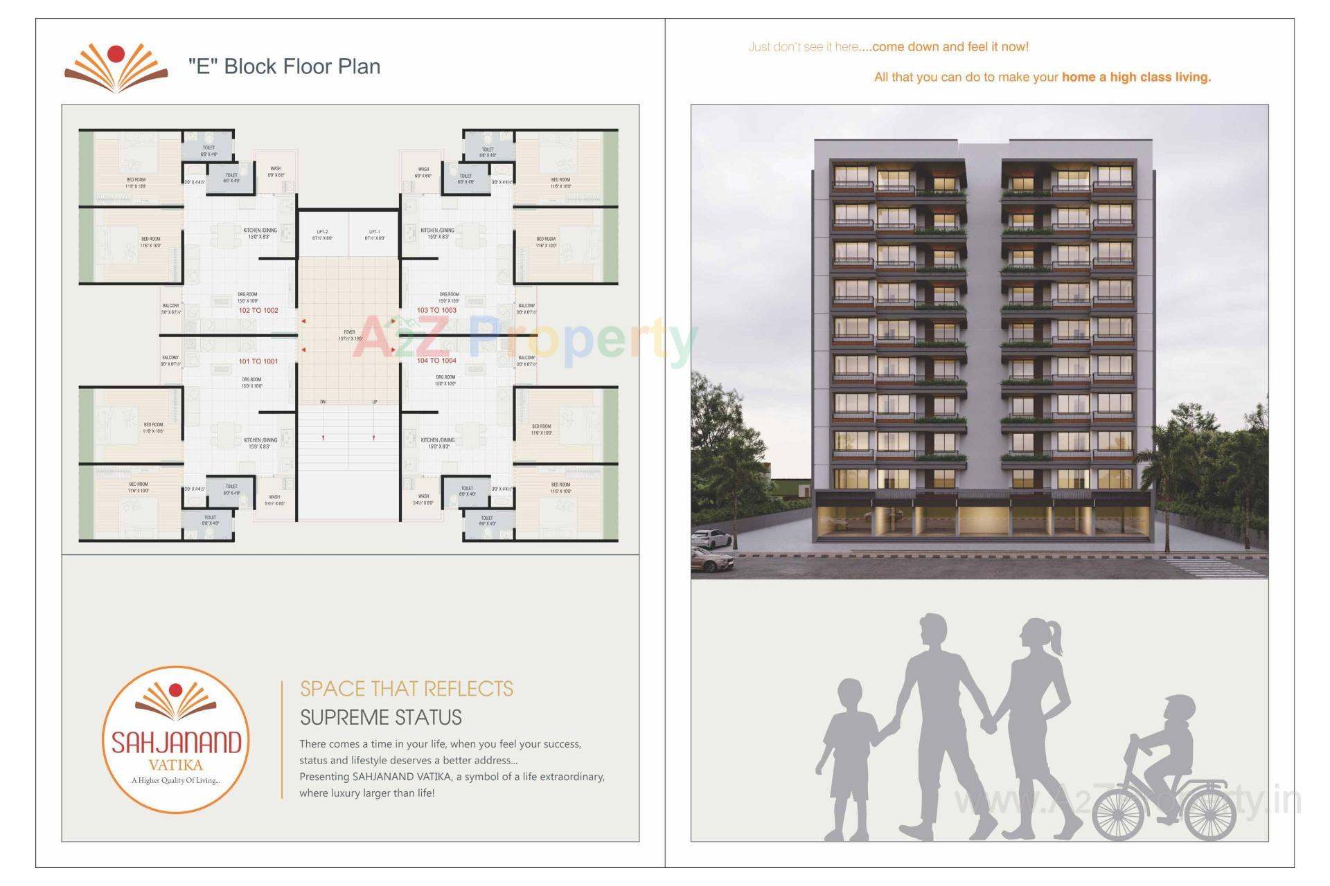 Layout of real estate project Sahajanand Vatika located at Khokhara, Ahmedabad, Gujarat