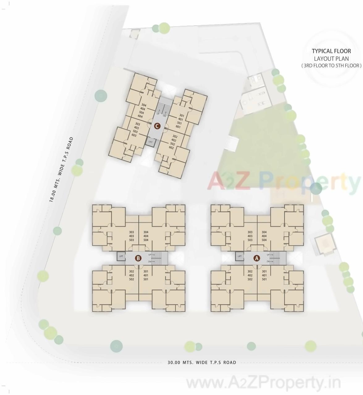 Layout of real estate project Saharsh Serenity located at Gota, Ahmedabad, Gujarat