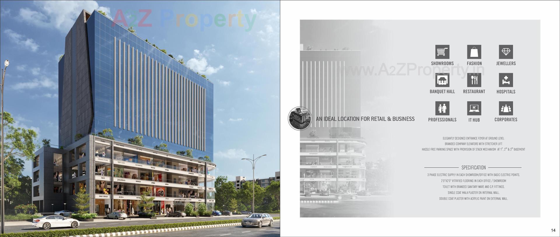 3D Elevation of real estate project Sahdev Capitol located at Ahmedabad, Ahmedabad, Gujarat