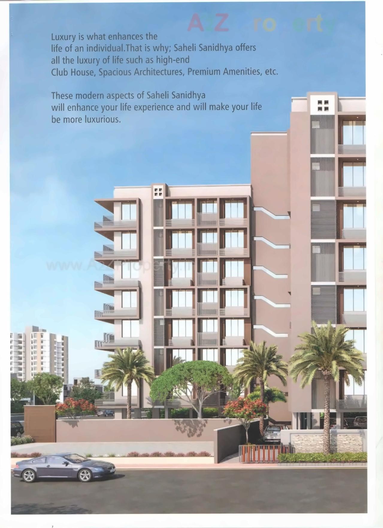 3D Elevation of real estate project Saheli Sannidhya located at Paldi, Ahmedabad, Gujarat