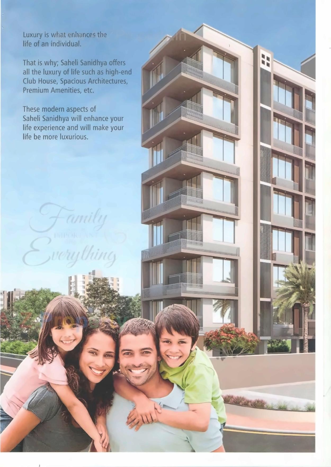 3D Elevation of real estate project Saheli Sannidhya located at Paldi, Ahmedabad, Gujarat